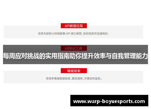 每周应对挑战的实用指南助你提升效率与自我管理能力