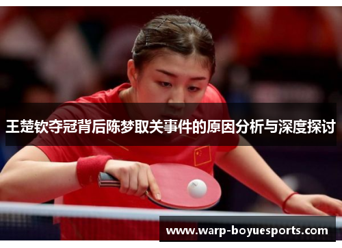 王楚钦夺冠背后陈梦取关事件的原因分析与深度探讨 王楚钦夺冠背后陈梦取关事件的原因分析与深度探讨